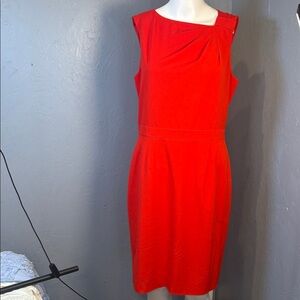 Elegant Red Sleeveless Dress TAHARI Arthur Levine size 10 above knee